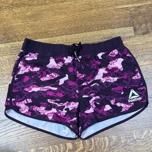 Reebok Women's Athletic Camo Shorts - Purple and Pink